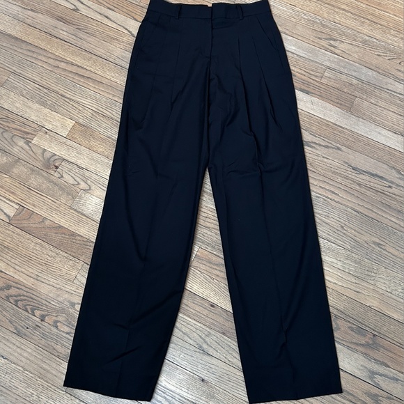 The Frankie Shop Gelso Pleated Black Trousers Pants Size M - Picture 8 of 9
